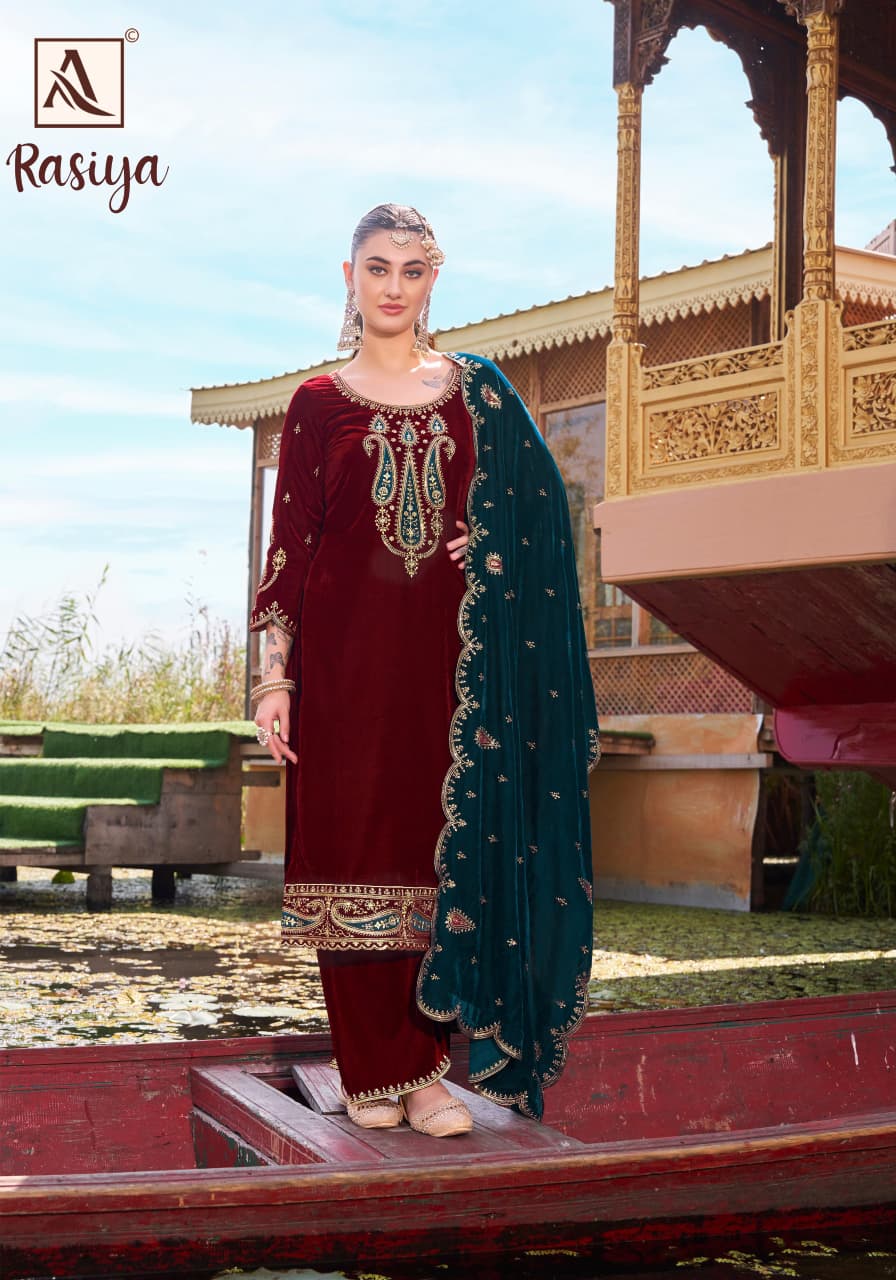 Rasiya Alok Velvet Suits Exporter
