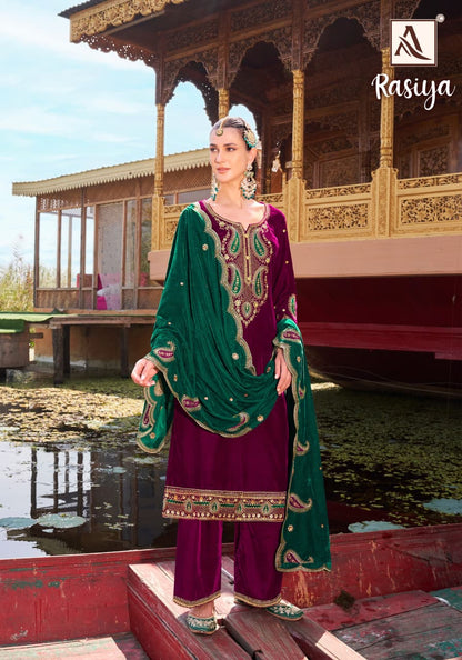 Rasiya Alok Velvet Suits Exporter