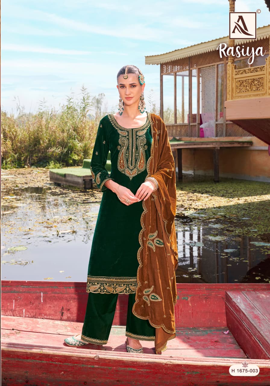 Rasiya Alok Velvet Suits Exporter