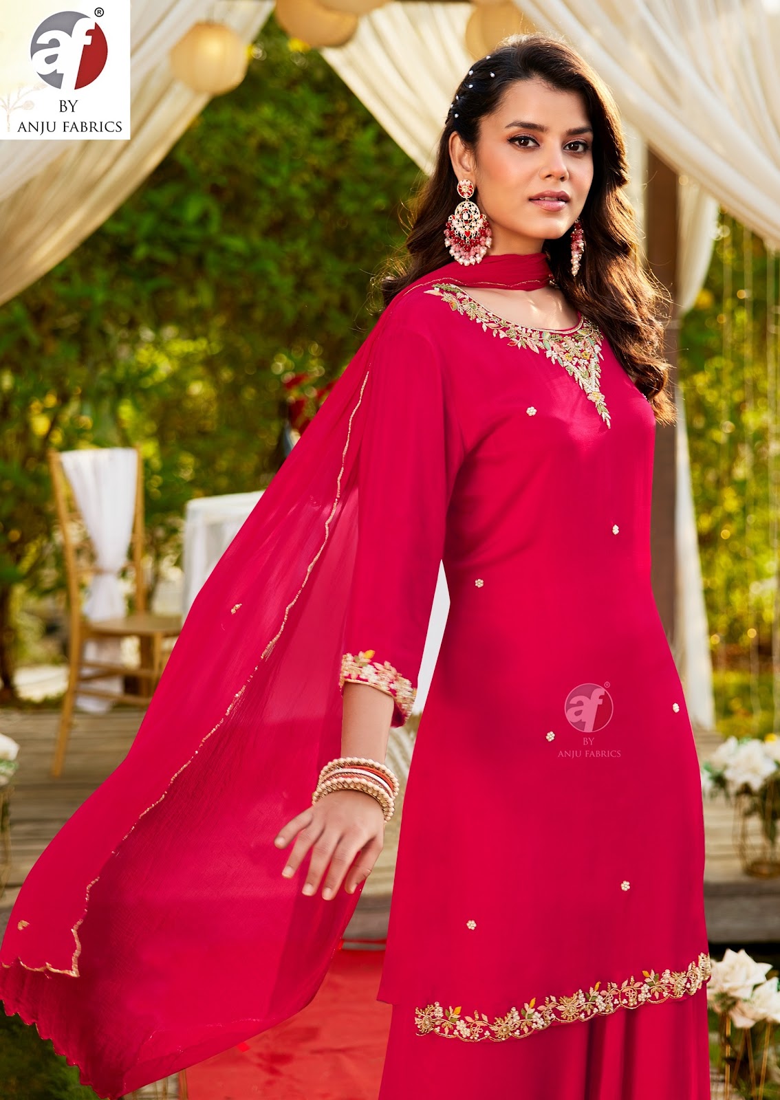 Rasm Vol 7 Af Chinon Chiffon Readymade Plazzo Style Suits Exporter Ahmedabad