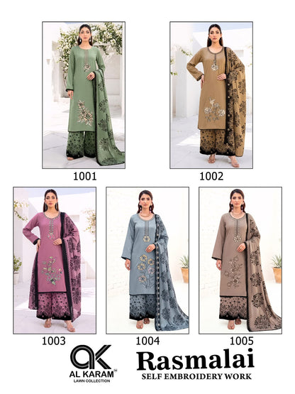 Rasmalai Al Karam Rayon Karachi Salwar Suits Wholesale Price