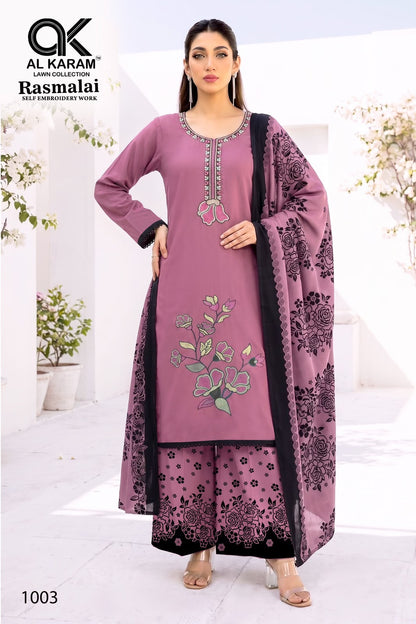 Rasmalai Al Karam Rayon Karachi Salwar Suits Wholesale Price