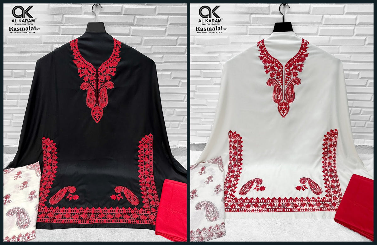 Rasmalai Nx Al Karam Rayon Karachi Salwar Suits Wholesale Rate