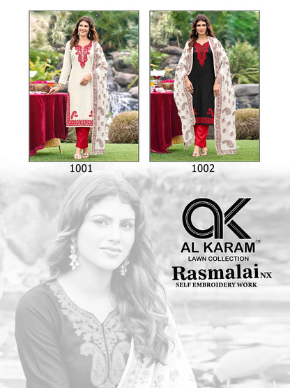 Rasmalai Nx Al Karam Rayon Karachi Salwar Suits Wholesale Rate