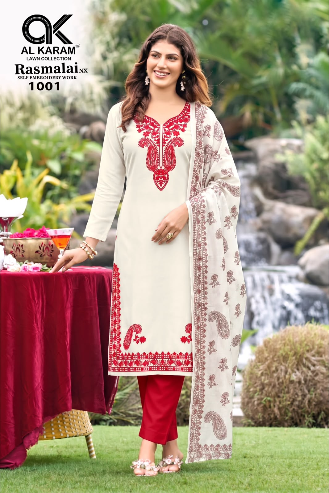 Rasmalai Nx Al Karam Rayon Karachi Salwar Suits Wholesale Rate