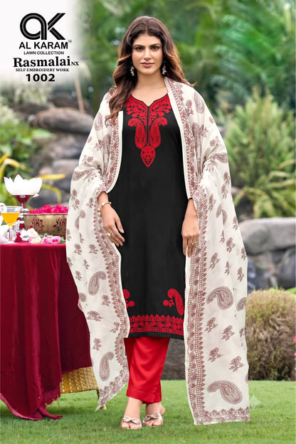 Rasmalai Nx Al Karam Rayon Karachi Salwar Suits Wholesale Rate