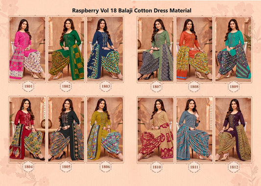 Raspberry Vol 18 Balaji Cotton Dress Material Manufacturer