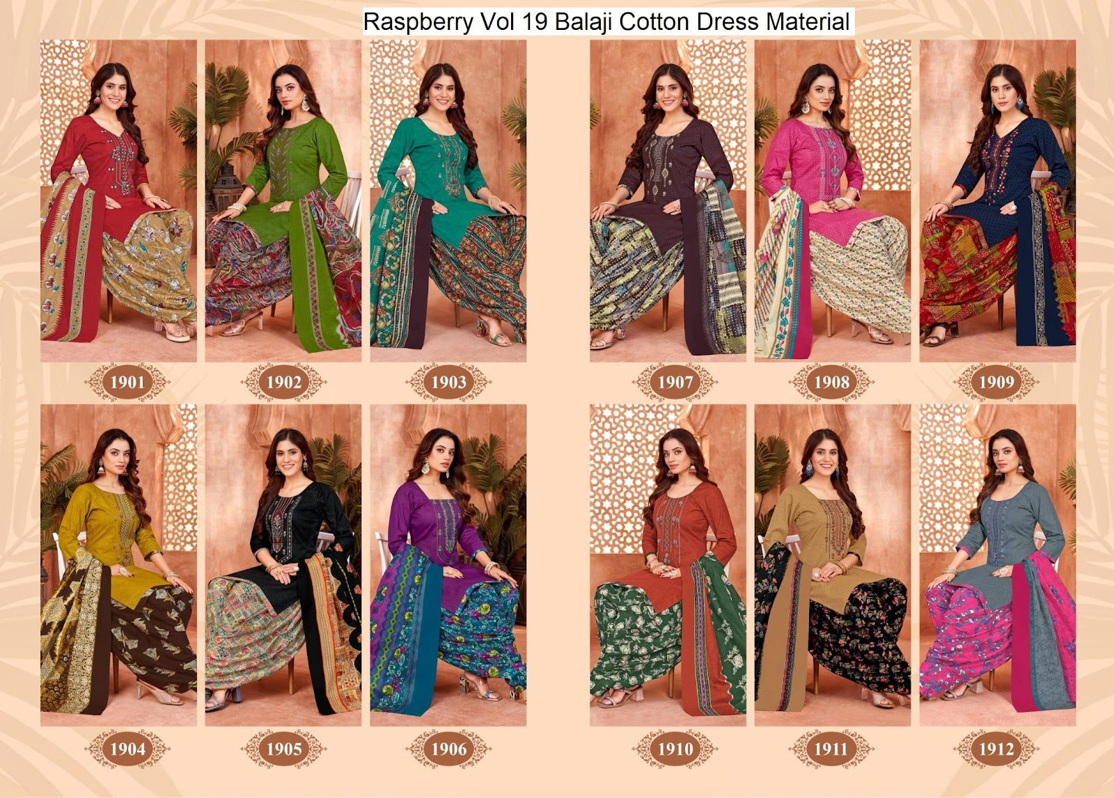 Raspberry Vol 19 Balaji Cotton Dress Material Wholesaler Ahmedabad