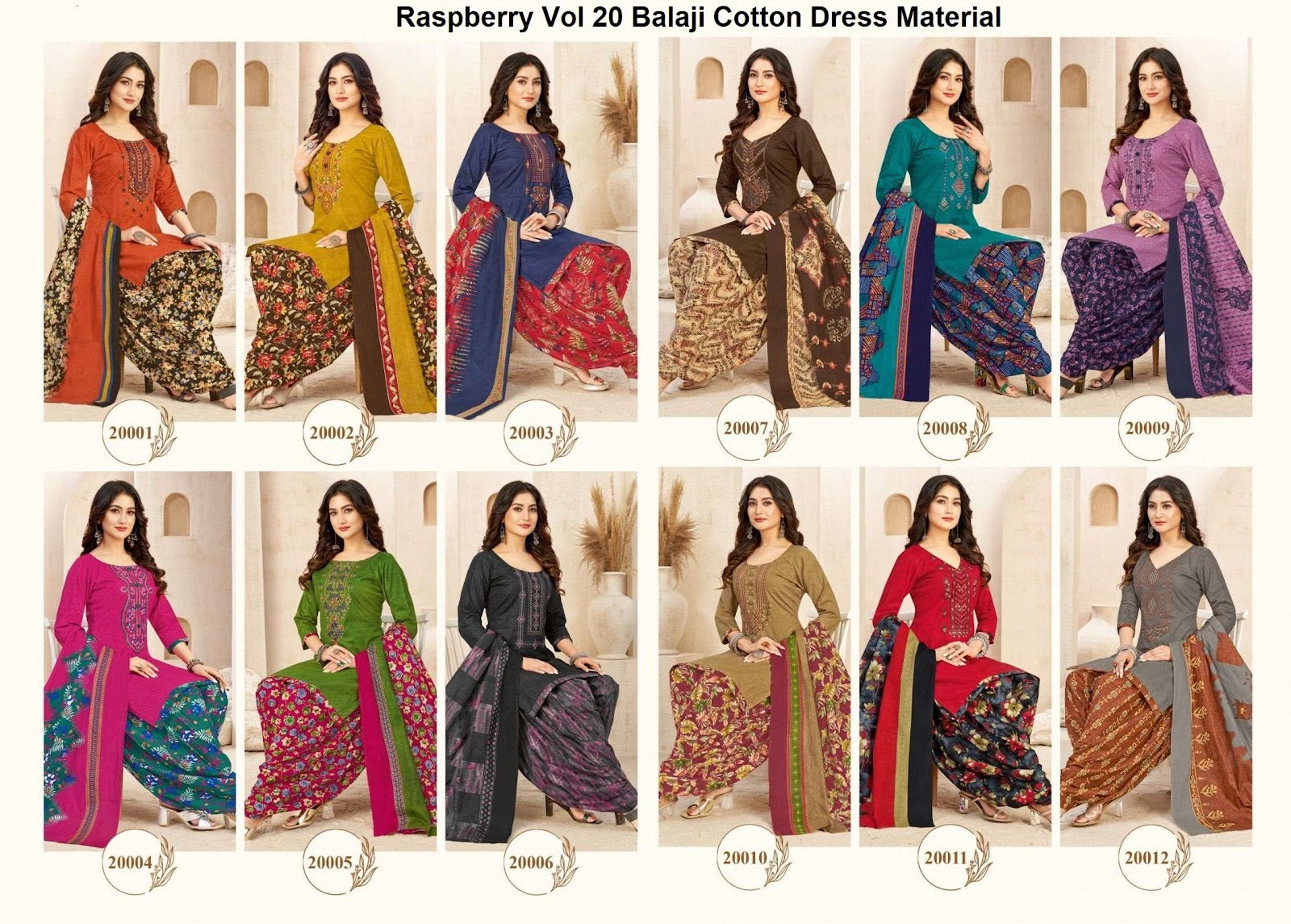 Raspberry Vol 20 Balaji Cotton Dress Material Manufacturer India