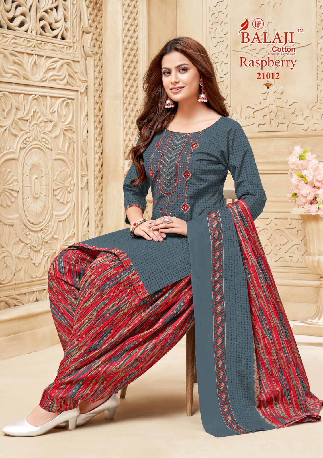 Raspberry Vol 21 Balaji Cotton Dress Material Supplier Gujarat