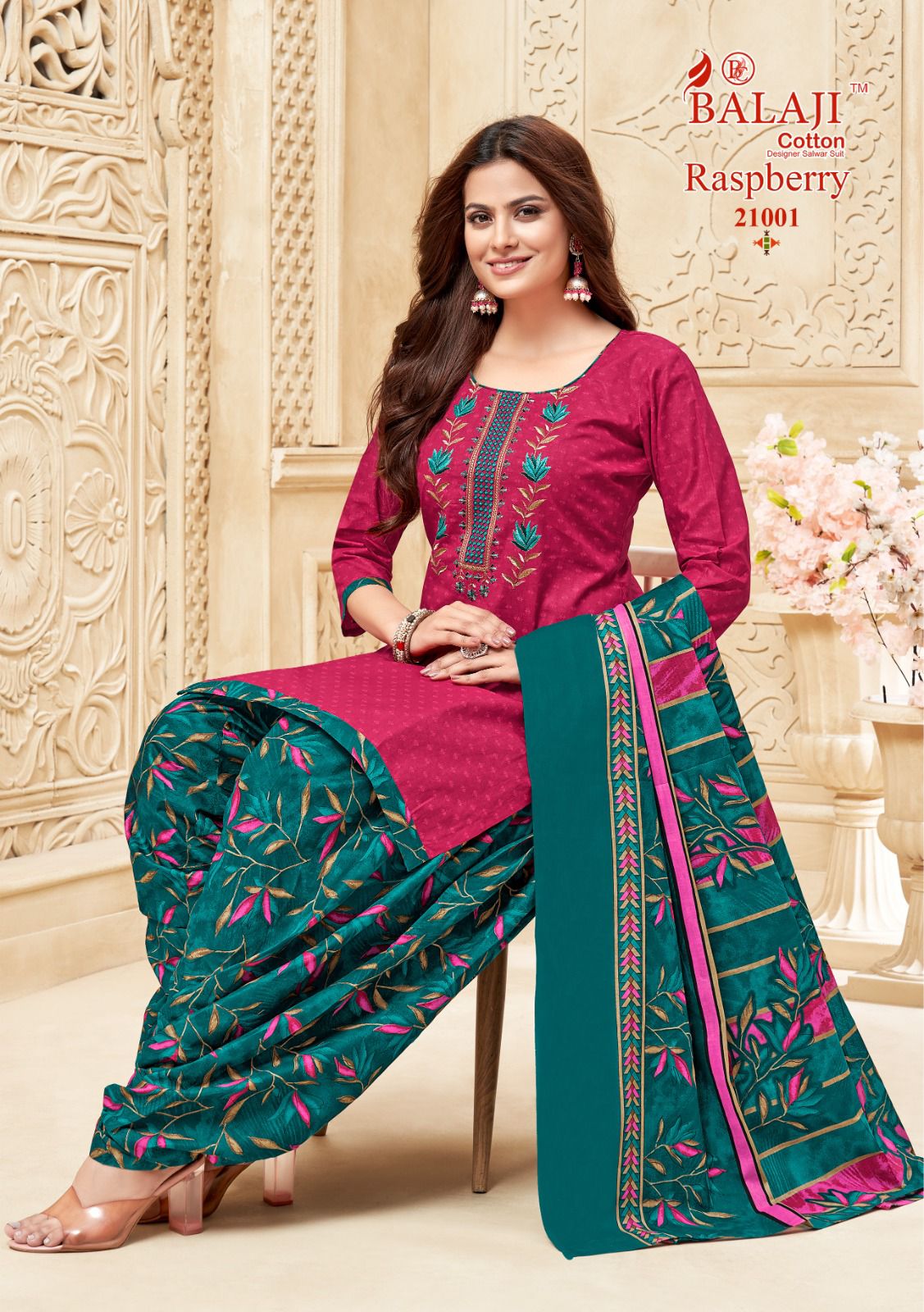Raspberry Vol 21 Balaji Cotton Dress Material Supplier Gujarat