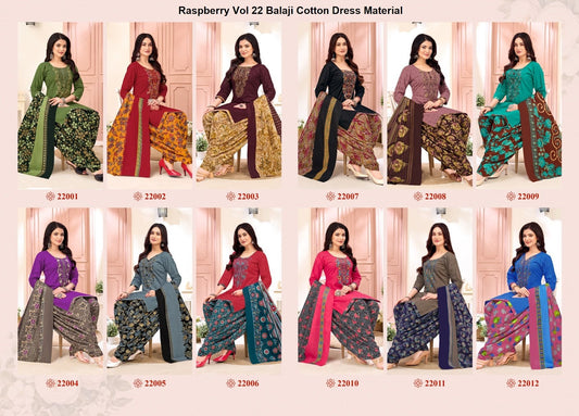Raspberry Vol 22 Balaji Cotton Dress Material Wholesaler Ahmedabad