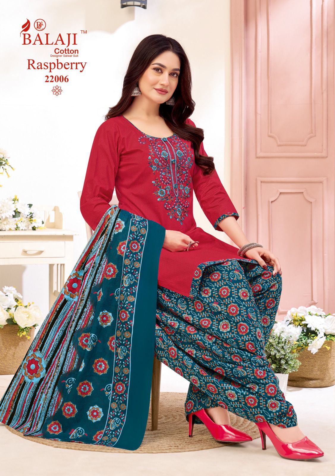 Raspberry Vol 22 Balaji Cotton Dress Material Wholesaler Ahmedabad