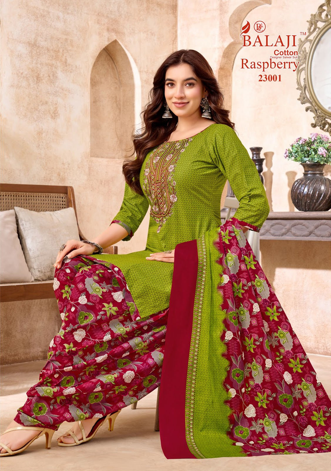 Raspberry Vol 23 Balaji Cotton Dress Material Supplier