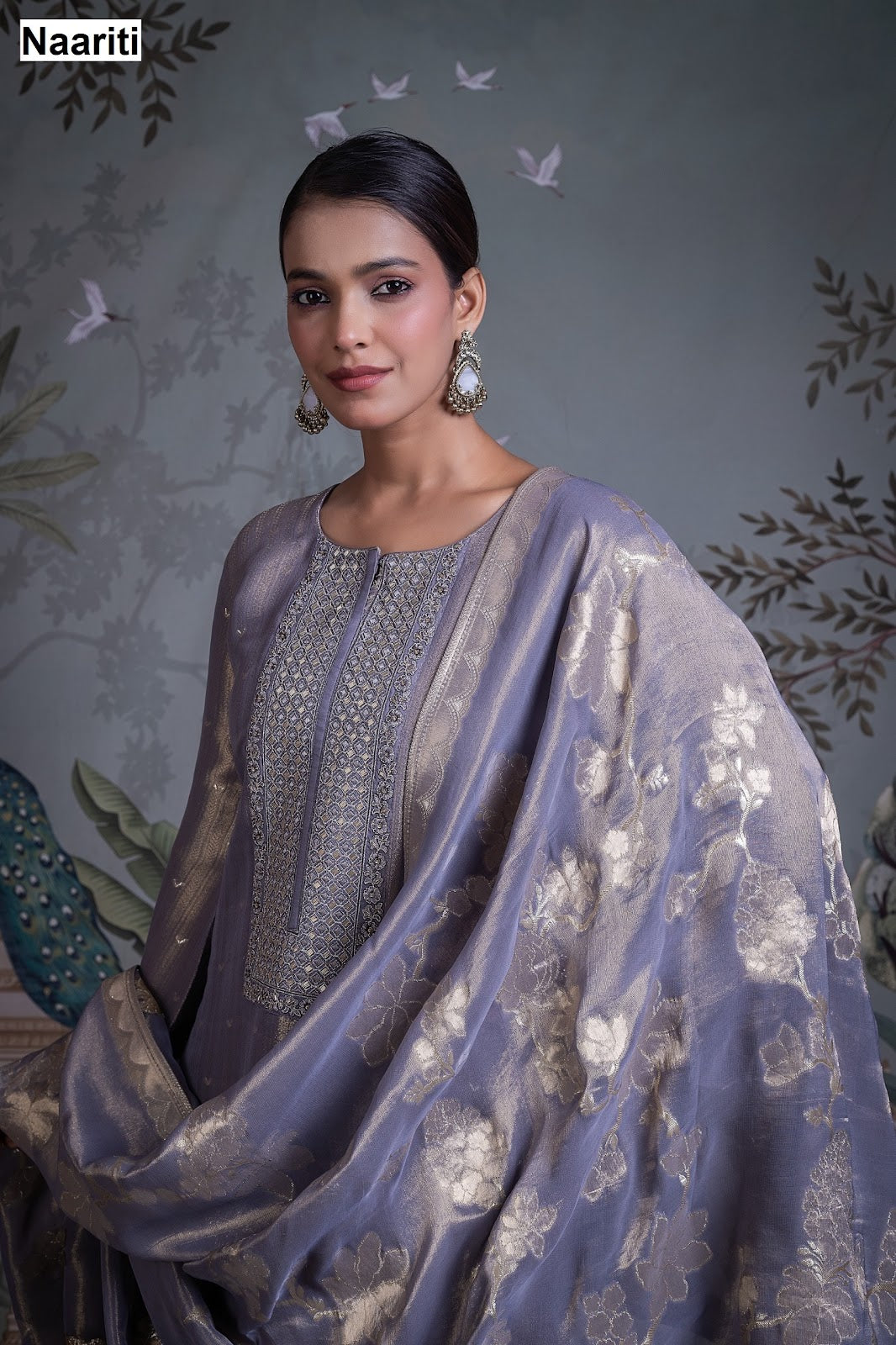 Rasveet 2811 Naariti Tissue Silk Pant Style Suits Exporter Gujarat