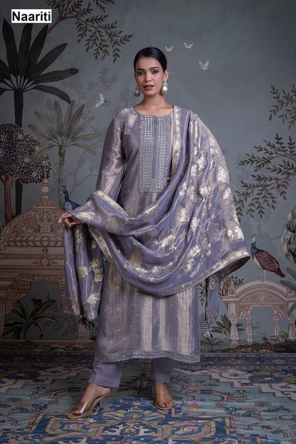 Rasveet 2811 Naariti Tissue Silk Pant Style Suits Exporter Gujarat