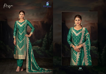 Rasya Sargam Prints Banglori Silk Pant Style Suits Supplier India