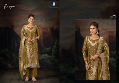 Rasya Sargam Prints Banglori Silk Pant Style Suits Supplier India