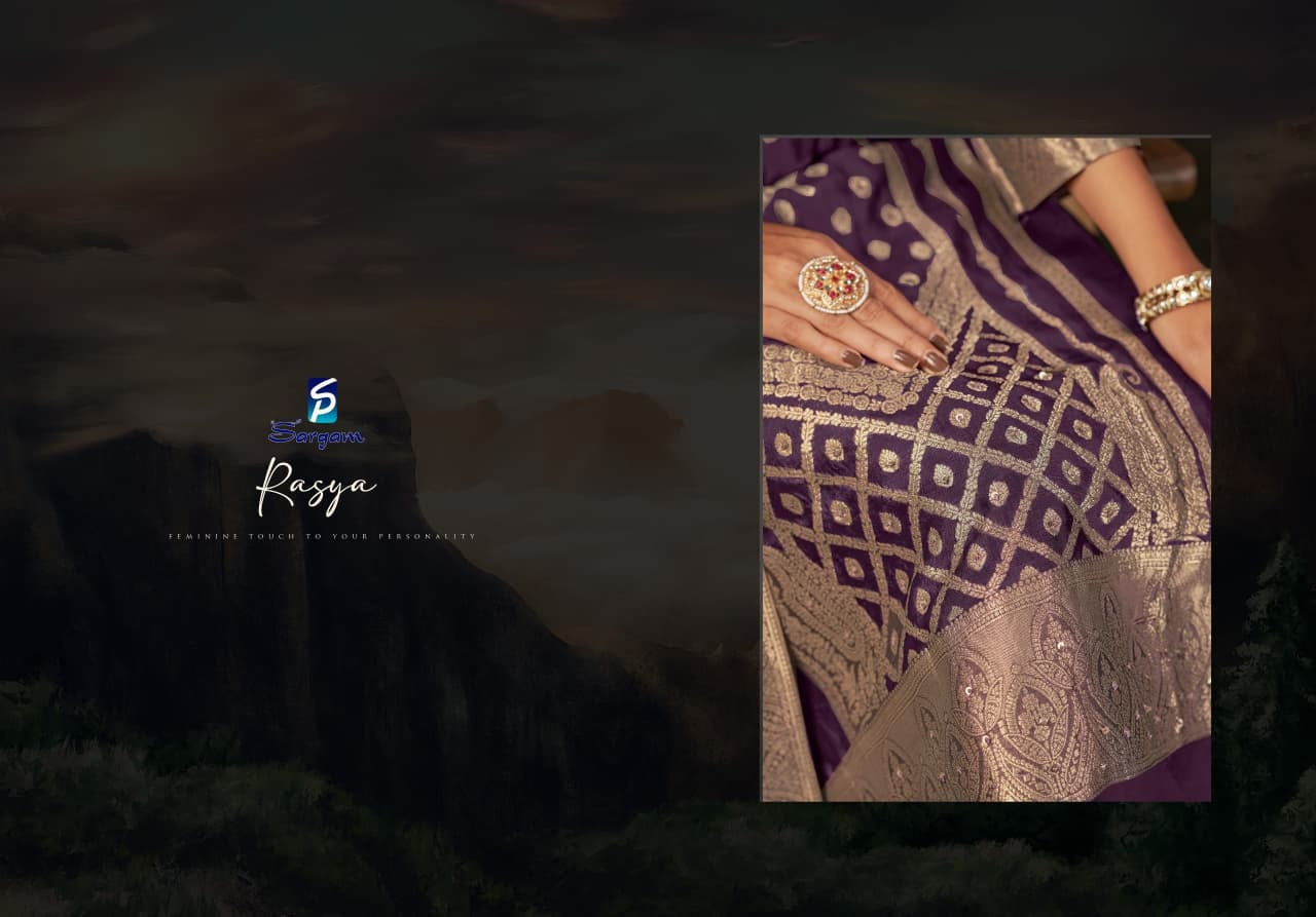 Rasya Sargam Prints Banglori Silk Pant Style Suits Supplier India