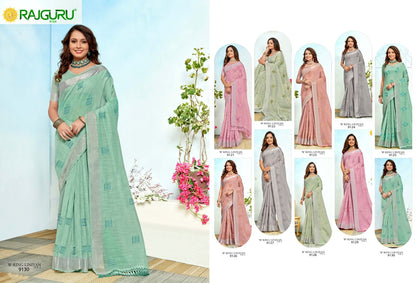 Rathotsav Ring Liniyan Rajguru Linen Sarees Exporter