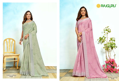 Rathotsav Ring Liniyan Rajguru Linen Sarees Exporter