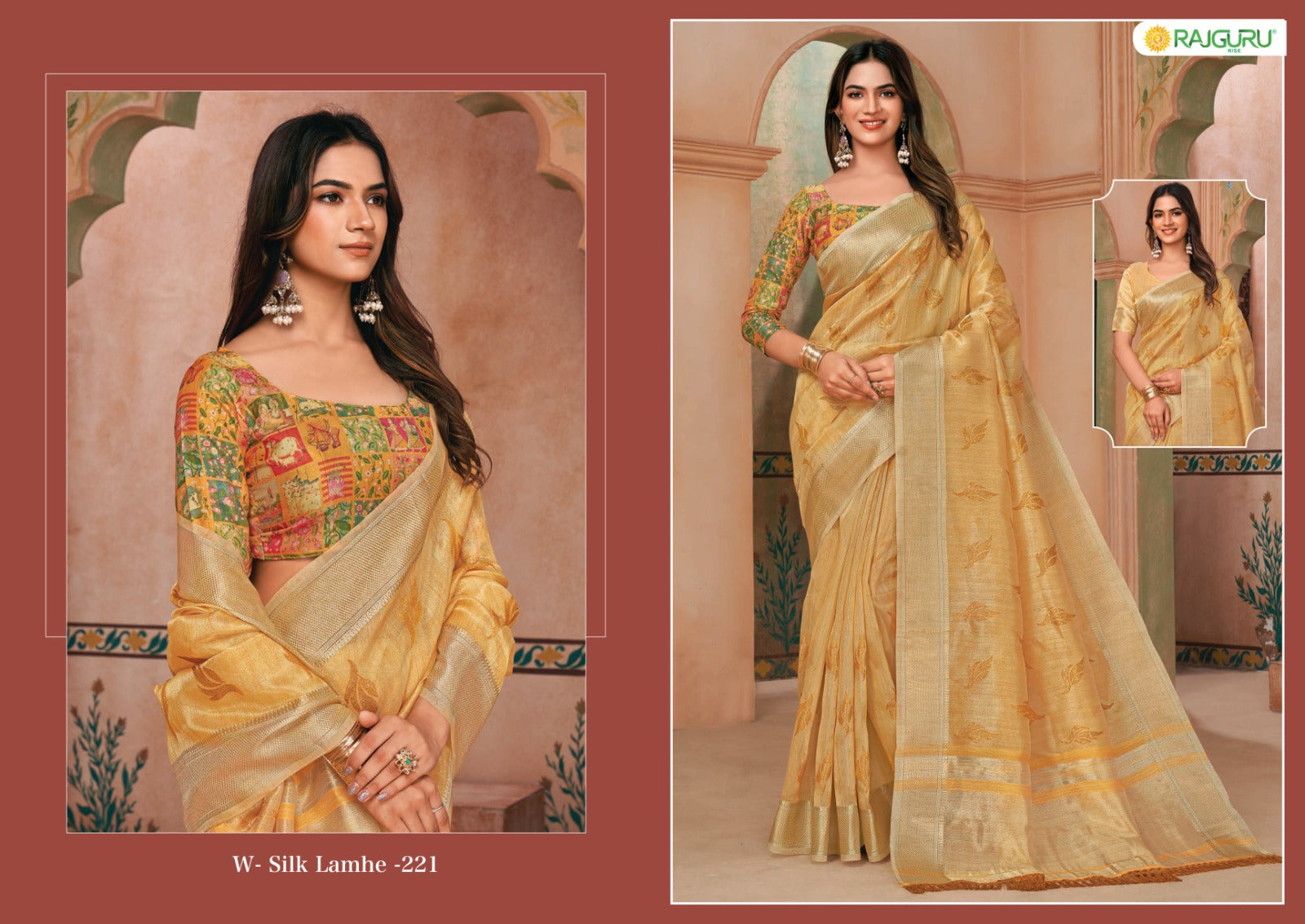 Rathotsav Silk Lamhe Rajguru Linen Sarees Manufacturer Ahmedabad