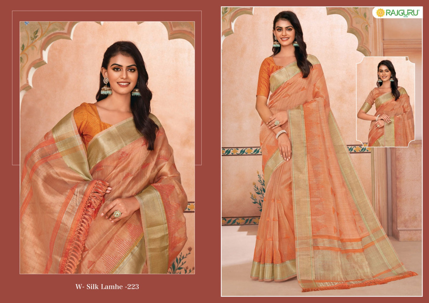 Rathotsav Silk Lamhe Rajguru Linen Sarees Manufacturer Ahmedabad