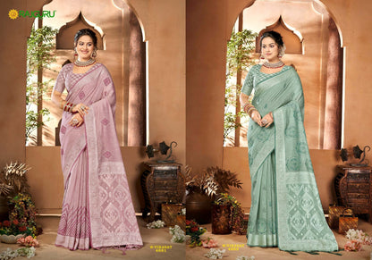 Rathotsav Virasat Rajguru Linen Sarees Supplier Ahmedabad
