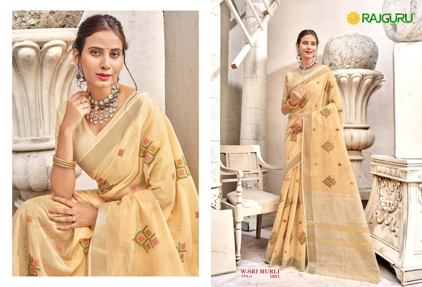 Rathotsav W Sri Murli Vol 3 Rajguru Linen Sarees Wholesale Price