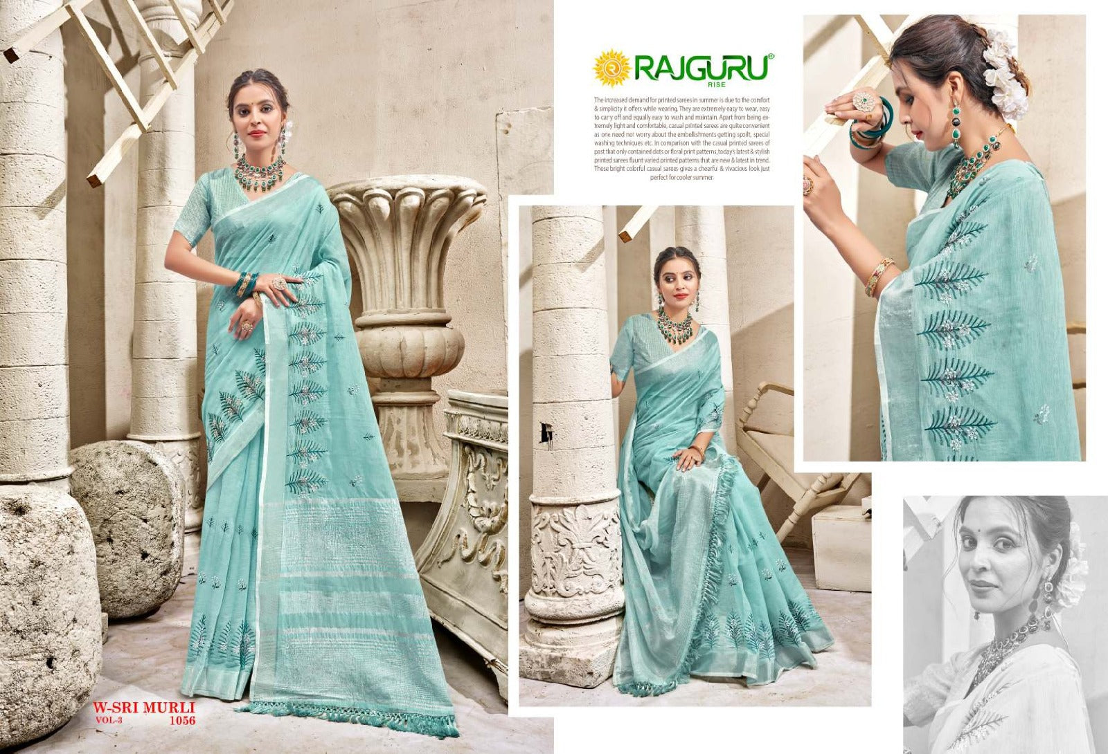 Rathotsav W Sri Murli Vol 3 Rajguru Linen Sarees Wholesale Price