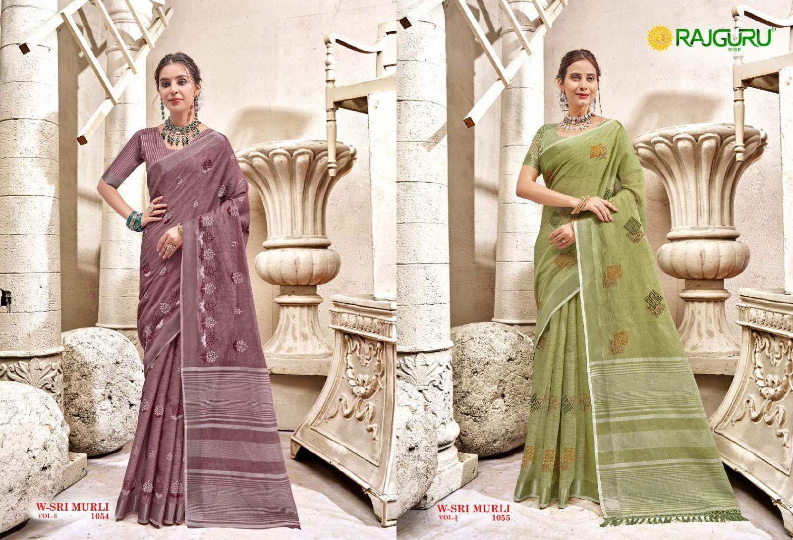Rathotsav W Sri Murli Vol 3 Rajguru Linen Sarees Wholesale Price