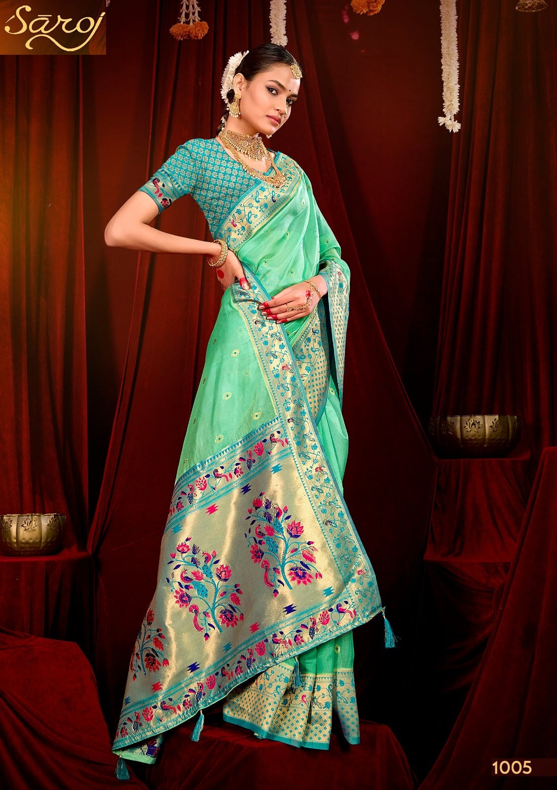 Ratnagiri Saroski 1 Saroj Organza Silk Sarees Supplier Ahmedabad