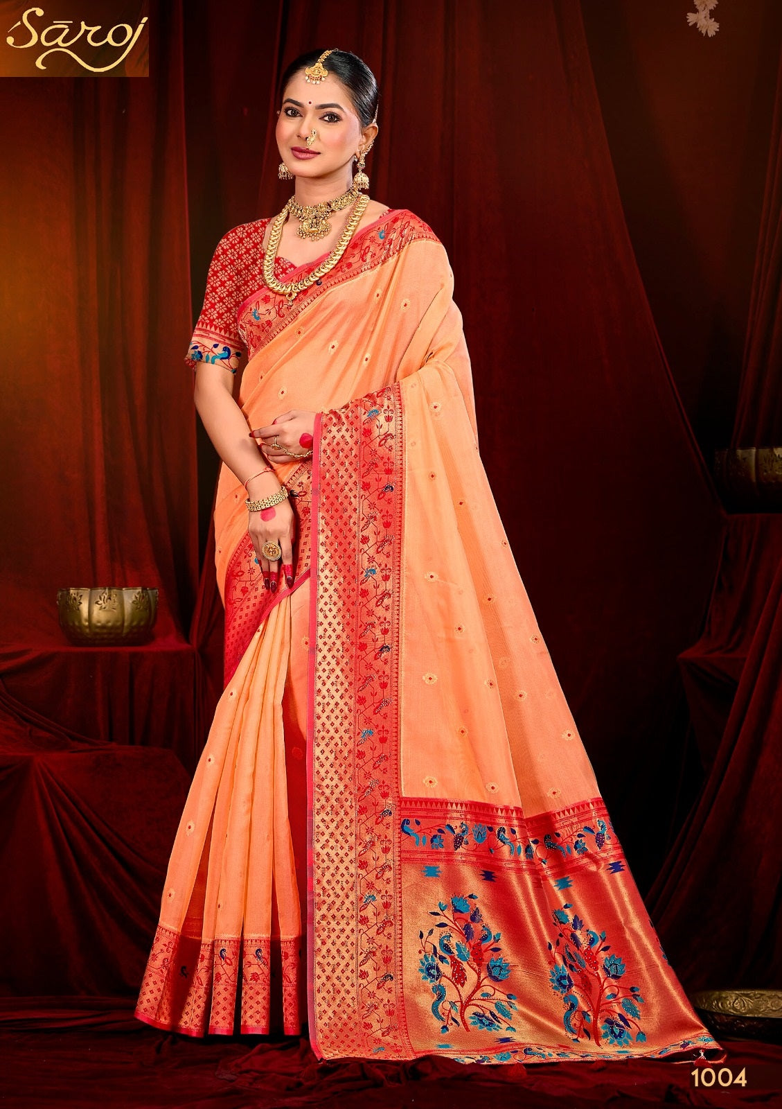 Ratnagiri Saroski 1 Saroj Organza Silk Sarees Supplier Ahmedabad