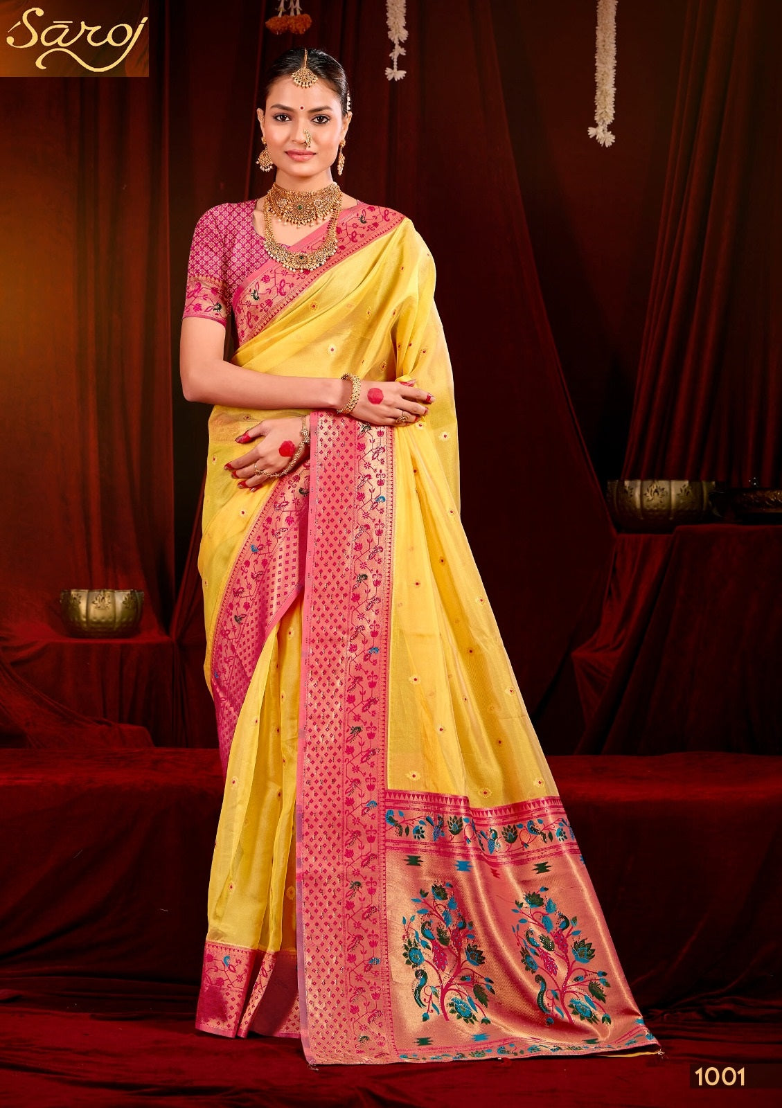Ratnagiri Saroski 1 Saroj Organza Silk Sarees Supplier Ahmedabad