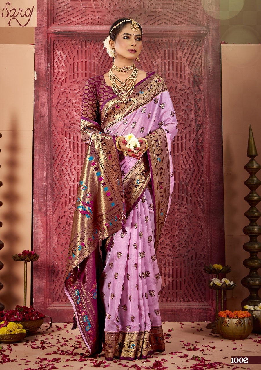 Ratnagiri Saroski 2 Saroj Organza Silk Sarees Wholesale Rate
