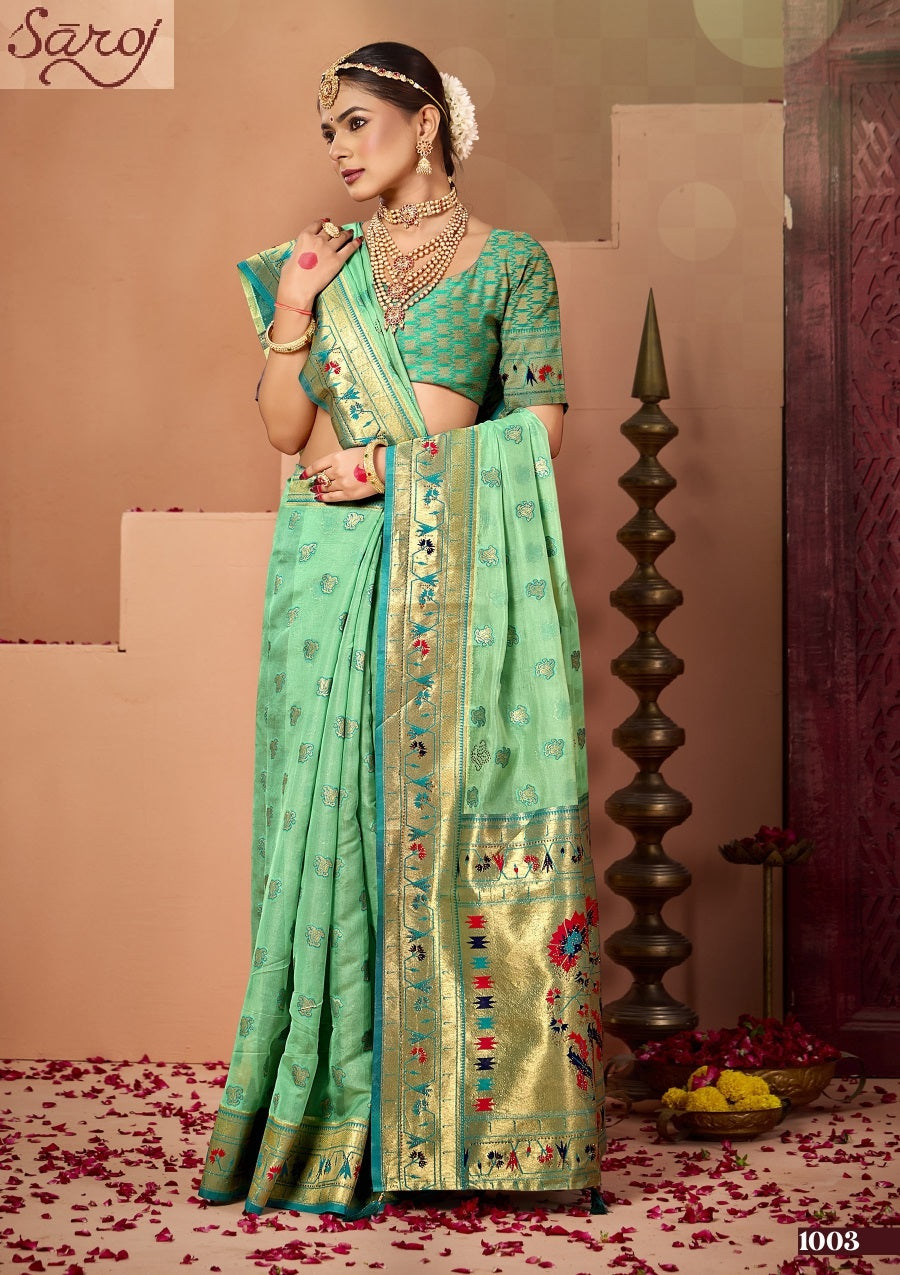 Ratnagiri Saroski 2 Saroj Organza Silk Sarees Wholesale Rate