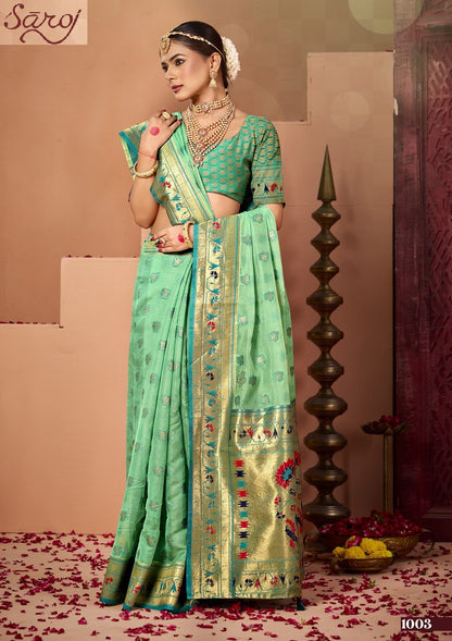 Ratnagiri Saroski 2 Saroj Organza Silk Sarees Wholesale Rate
