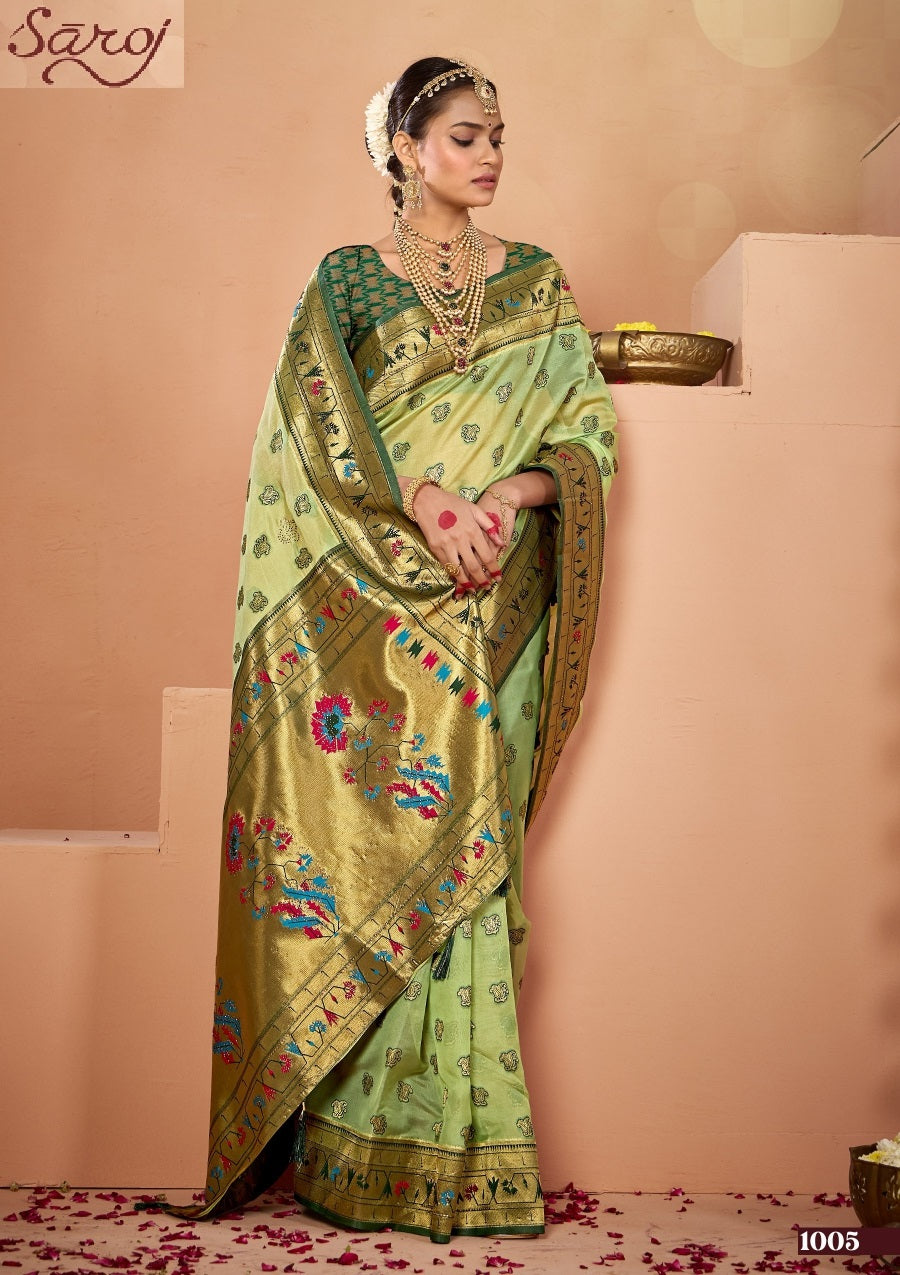 Ratnagiri Saroski 2 Saroj Organza Silk Sarees Wholesale Rate