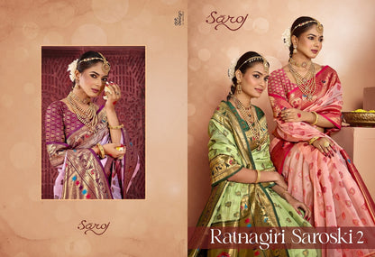 Ratnagiri Saroski 2 Saroj Organza Silk Sarees Wholesale Rate