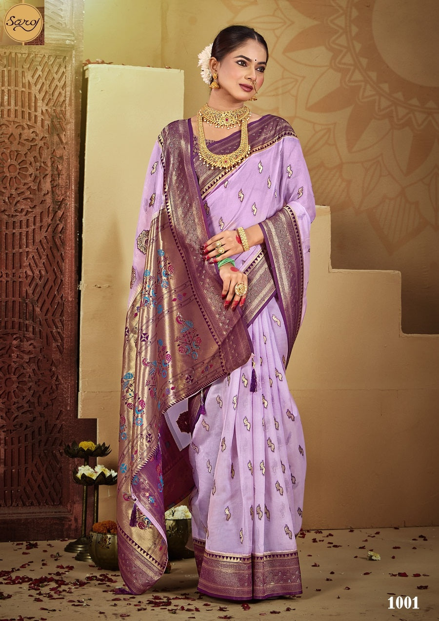 Ratnagiri Saroski 3 Saroj Organza Silk Sarees Manufacturer Ahmedabad