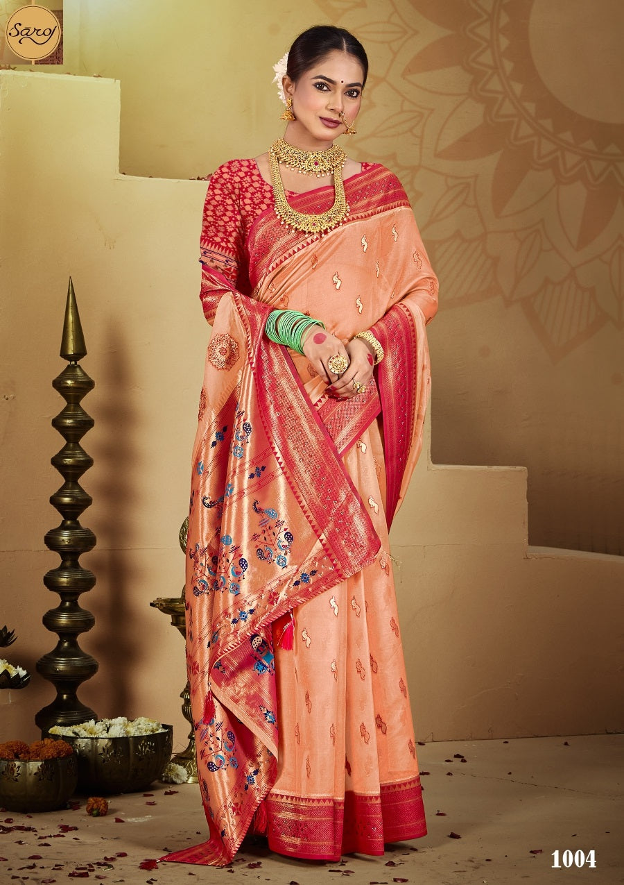Ratnagiri Saroski 3 Saroj Organza Silk Sarees Manufacturer Ahmedabad