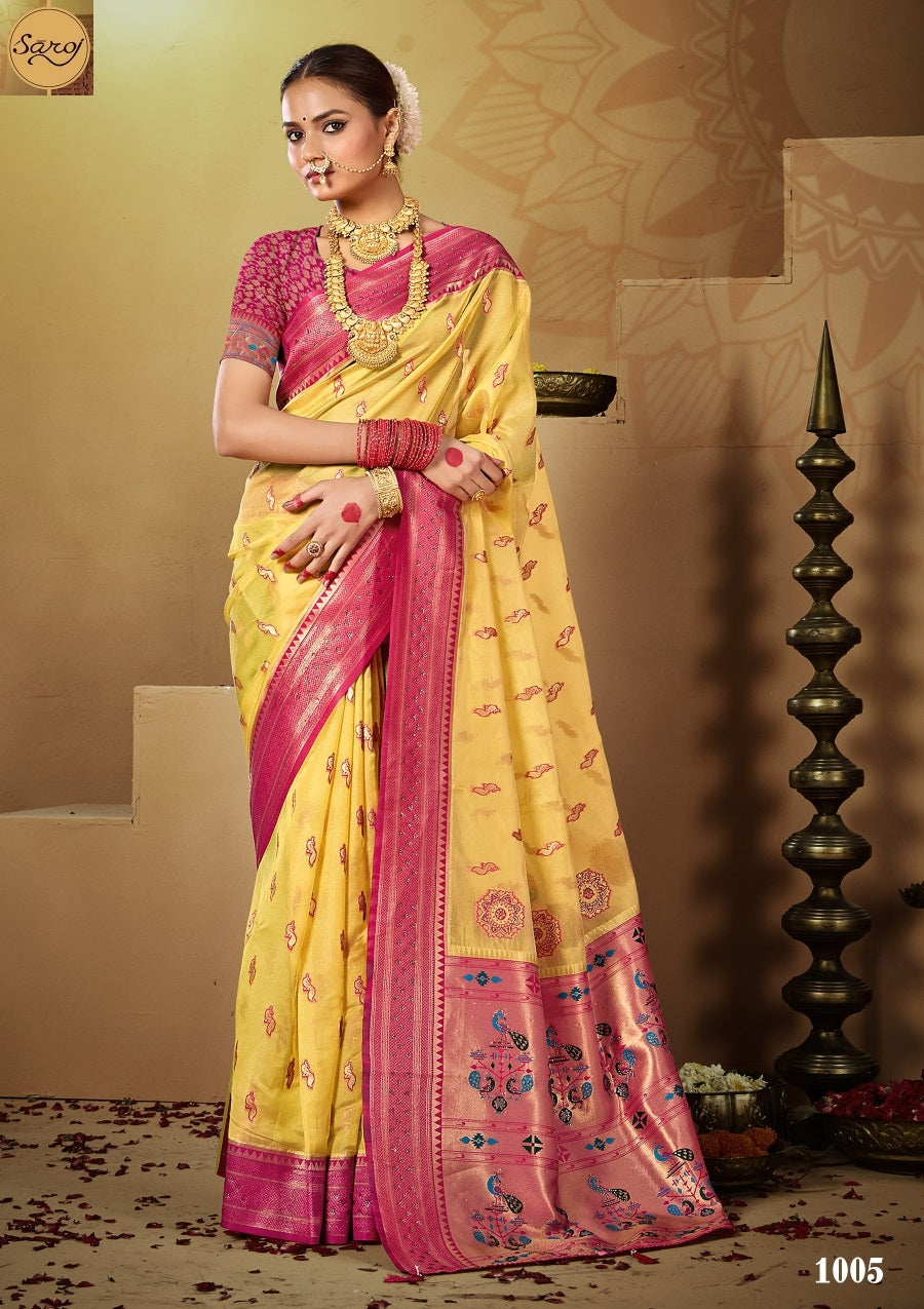 Ratnagiri Saroski 3 Saroj Organza Silk Sarees Manufacturer Ahmedabad