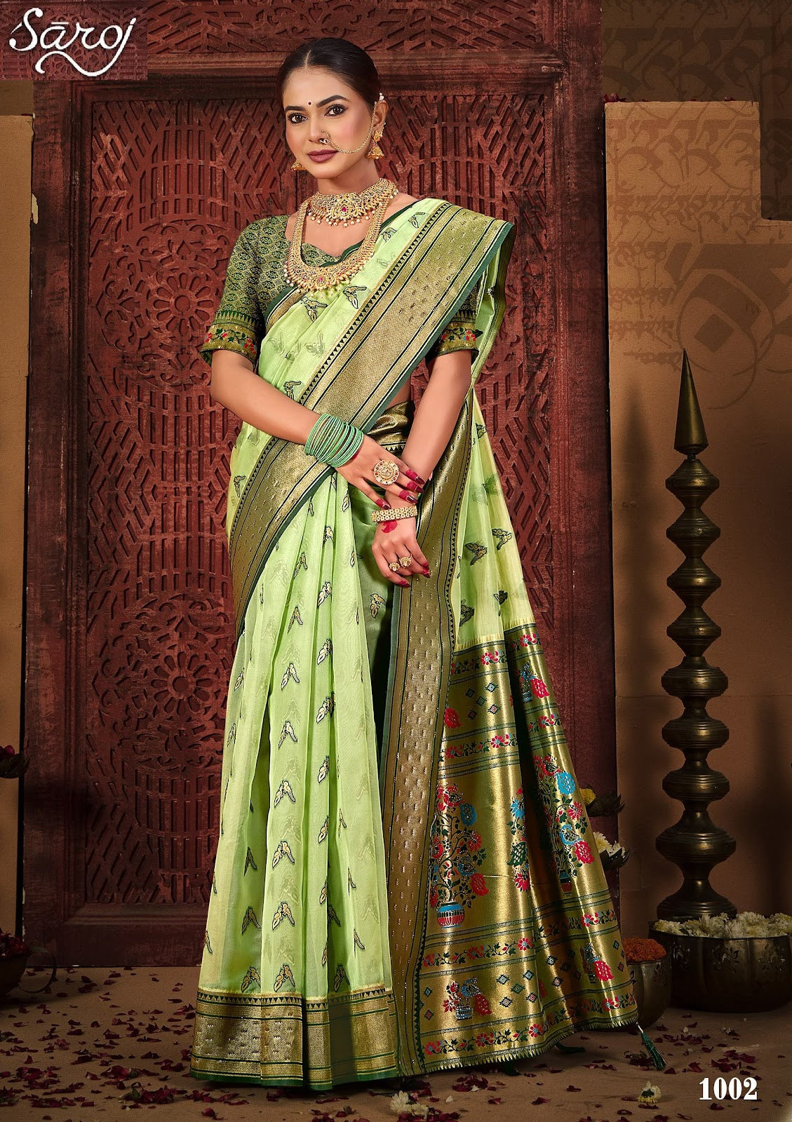 Kolkata Organza Silk Sarees Wholesale Ratnagiri Saroski Saroj