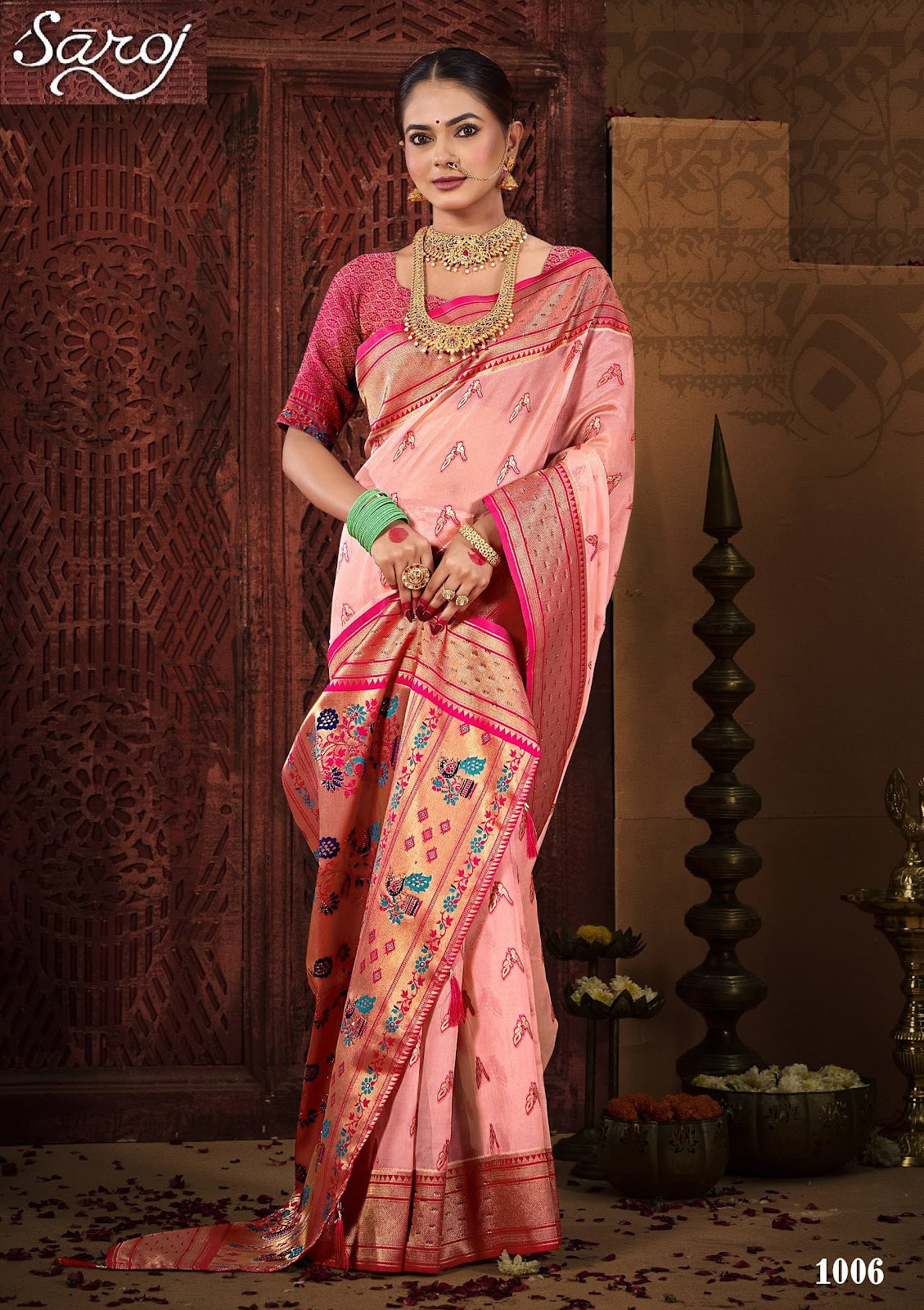 Ratnagiri Saroski Saroj Organza Silk Sarees Wholesaler