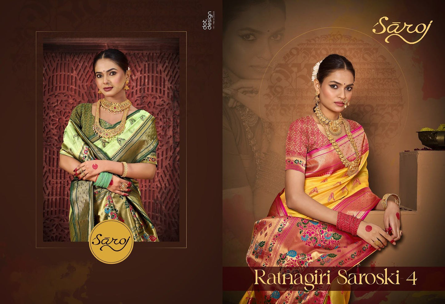 Ratnagiri Saroski 4 Saroj Organza Silk Sarees Wholesaler