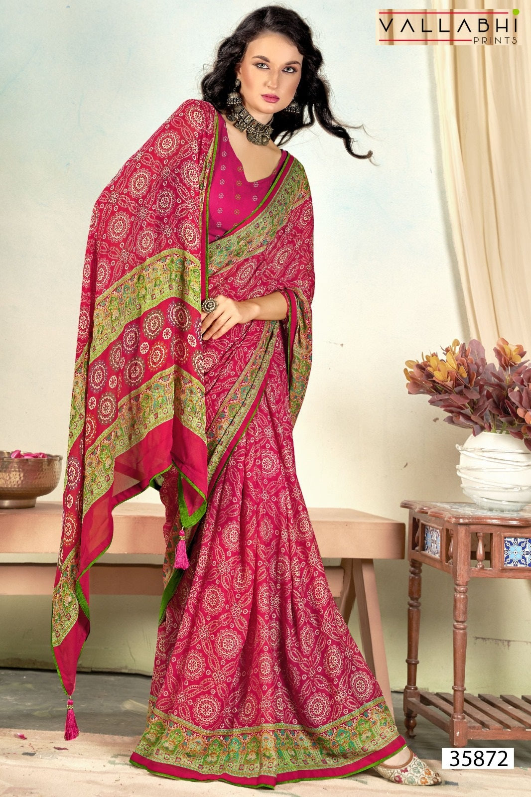 Ratnajyoti Vol 14 Vallabhi Prints Moss Sarees Exporter