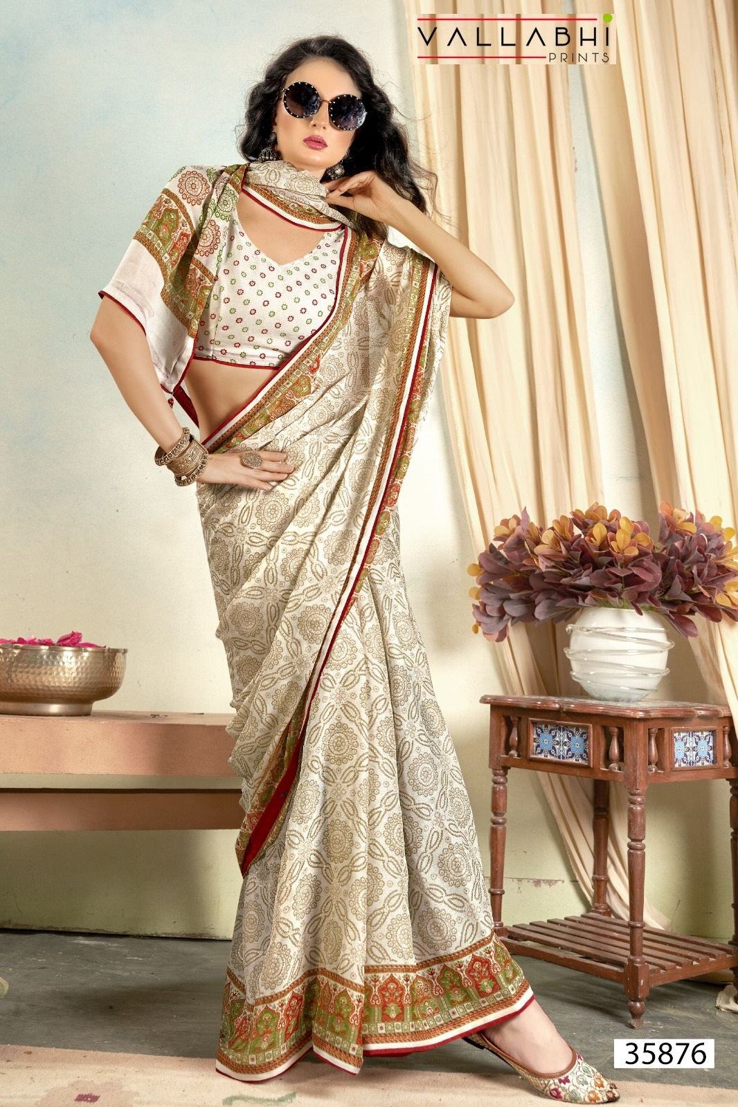 Ratnajyoti Vol 14 Vallabhi Prints Moss Sarees Exporter