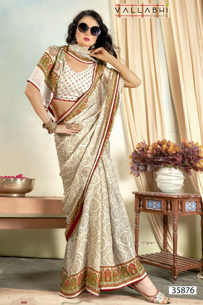 Ratnajyoti Vol 14 Vallabhi Prints Moss Sarees Exporter