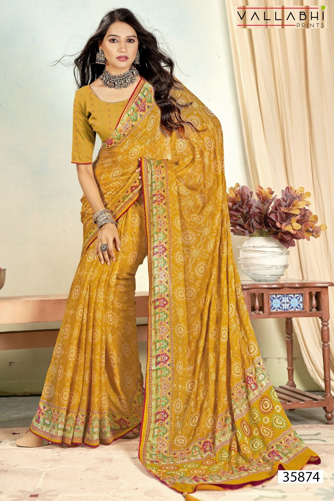 Ratnajyoti Vol 14 Vallabhi Prints Moss Sarees Exporter