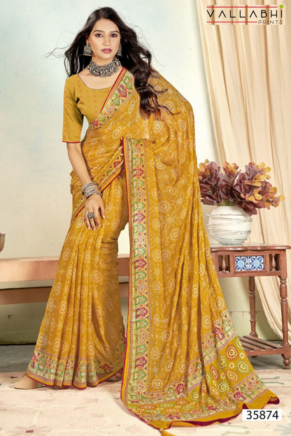 Ratnajyoti Vol 14 Vallabhi Prints Moss Sarees Exporter